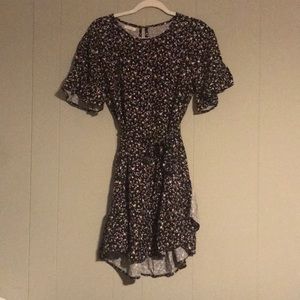 Maurices Short Sleeve Floral Dress with Ruffles